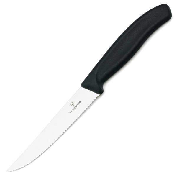 Миниатюра «SwissClassic "Gourmet" для стейка и пиццы 12 см с волнистой кромкой черный»