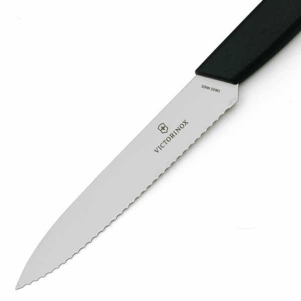 Миниатюра «Swiss Modern для овощей 10 см с волнистой кромкой черный»