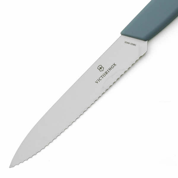 Миниатюра «Swiss Modern для овощей 10 см с волнистой кромкой серо-голубой»