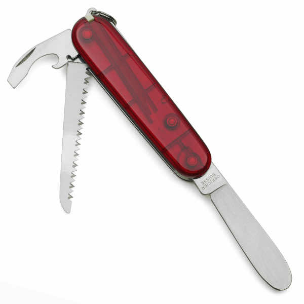 Миниатюра «My First Victorinox 9 функций полупрозрачный красный»