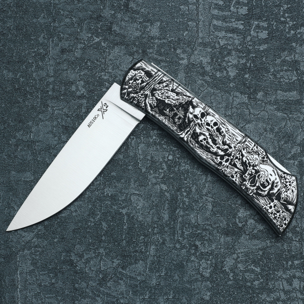 Миниатюра «X Folding tatto knife Хижина ведьмы»